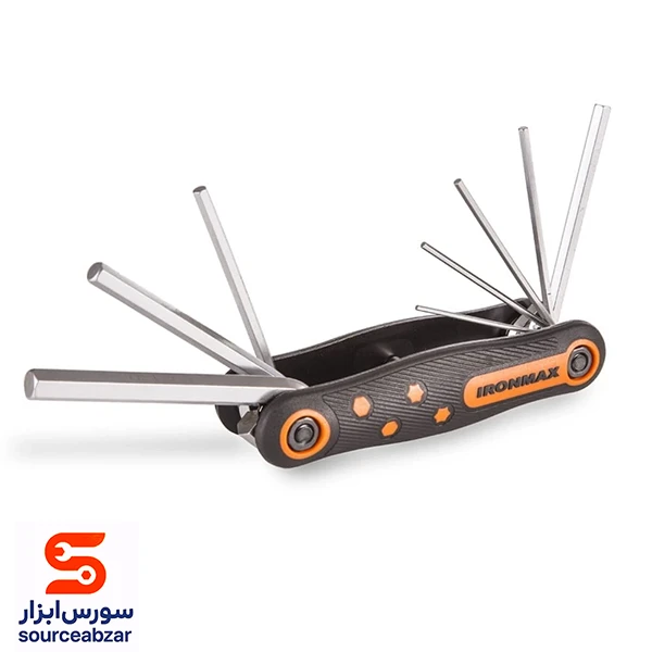 ست 8 عددی آچار آلن چاقویی آیرون‌ مکس مدل IM-1010FH
