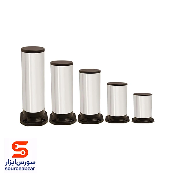 بسته 162 عددی پایه کابینت آلومینیوم خش دار ری صنعت سایز 10