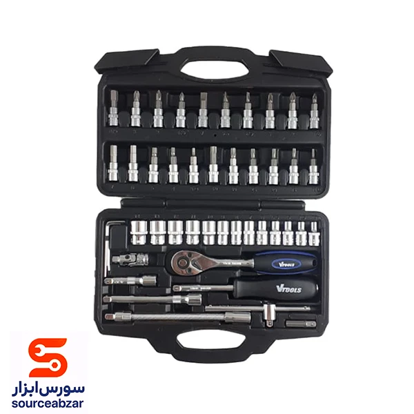 جعبه بکس 46 پارچه وی تولز مدل VT2108