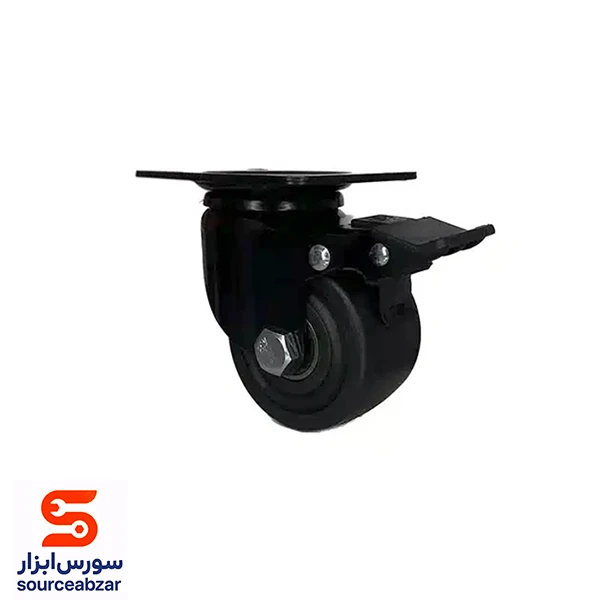 چرخ گردان ترمزدار مشکی سایز 50