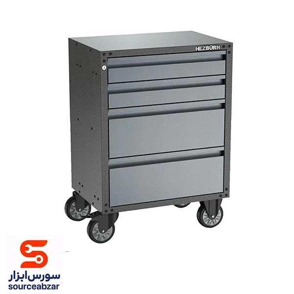 جعبه ابزار کشویی چرخ دار هزبرن مدل 1404BG