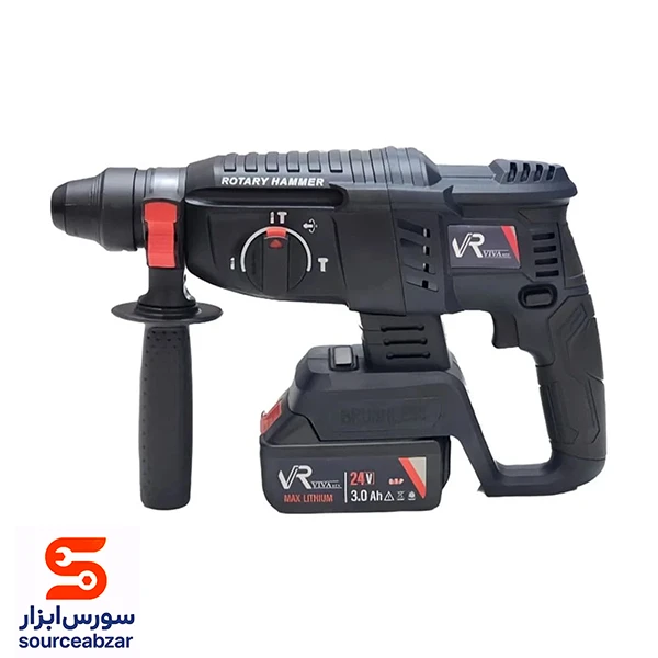 بتن کن شارژی ویوارکس 24 ولت مدل VR2426RH دو باتری
