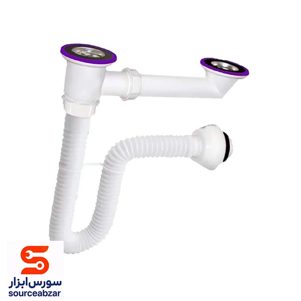 سیفون دو لگن بدون مخزن تک پلاست