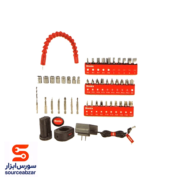 کیت پیچ گوشتی شارژی رونیکس 7.2 ولت مدل 8572